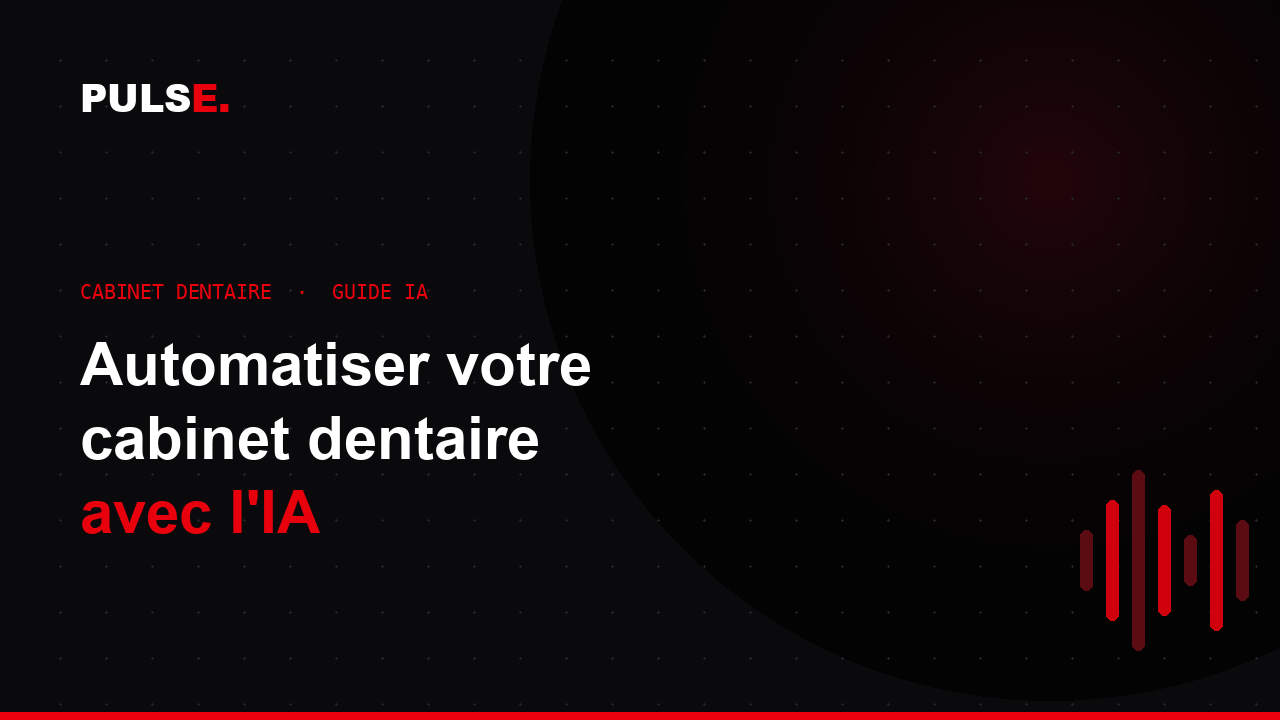 Cabinet dentaire moderne avec un agent IA Pulse pour l'accueil téléphonique