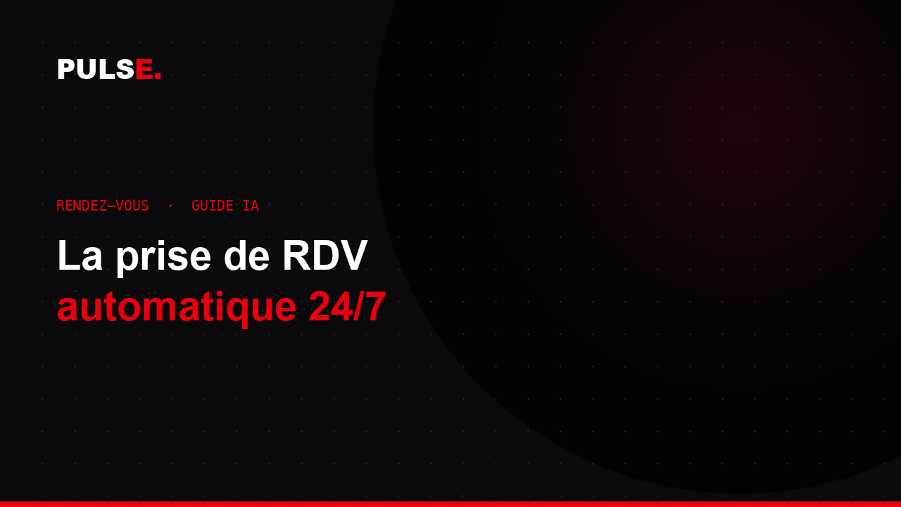 Agenda qui se remplit automatiquement grâce à un agent IA Pulse 24h sur 24