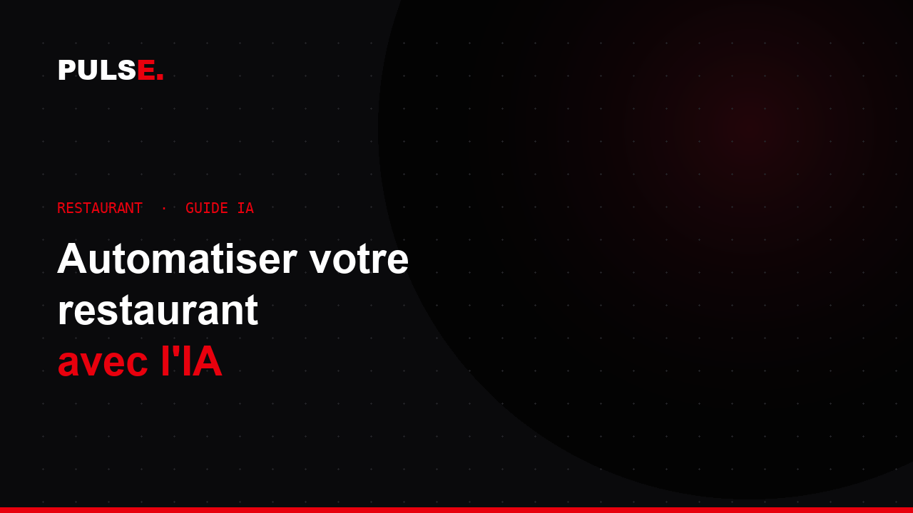 Restaurant avec un agent IA Pulse qui gère les réservations et les rappels